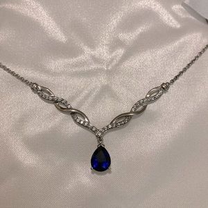 Brand-new Kay Jewelers Saphire Sterling Necklace